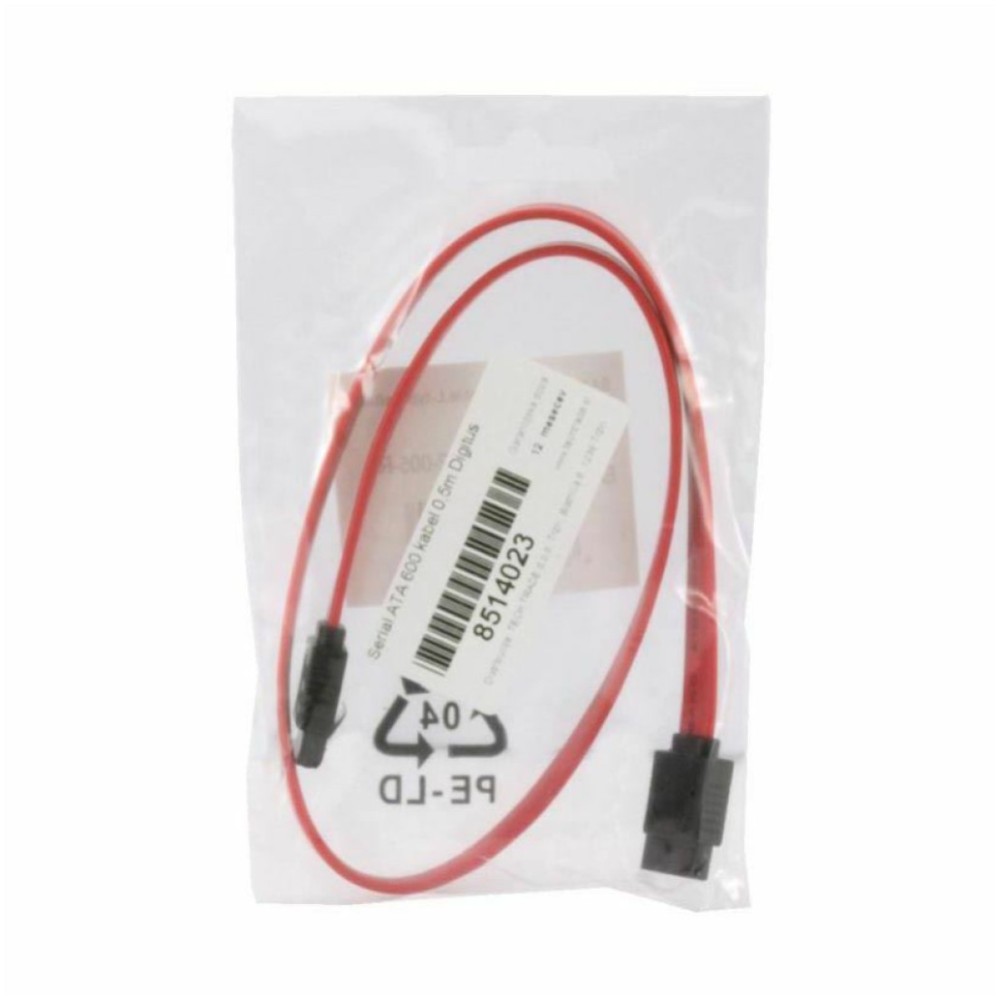 KABEL SATA/SATA moški 0,50m z zatičem Digitus (AK-400102-005-R) Digitus KABEL SATA/SATA moški 0,50m z zatičem Digitus (AK-400102-005-R)