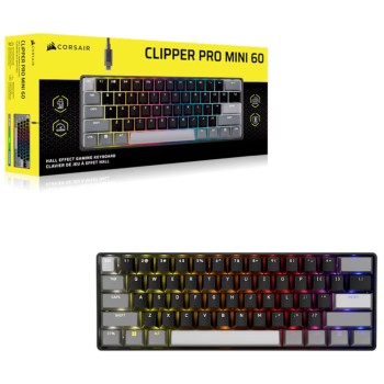 Gaming Tipkovnica Žična Corsair Clipper Pro Mini 60 US | črna RGB (CH-979101J-NA) Gaming Tipkovnica Žična Corsair Clipper Pro Mini 60 US | črna RGB (CH-979101J-NA)