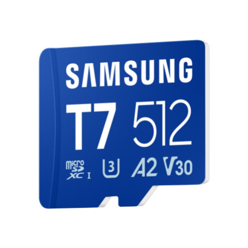 Spominska kartica microSDXC 512GB Samsung T7 170MB/s/U3 V30 UHS-I A2 (MB-MB512T/WW) SAMSUNG Spominska kartica microSDXC 512GB Samsung T7 170MB/s/U3 V30 UHS-I A2 (MB-MB512T/WW)