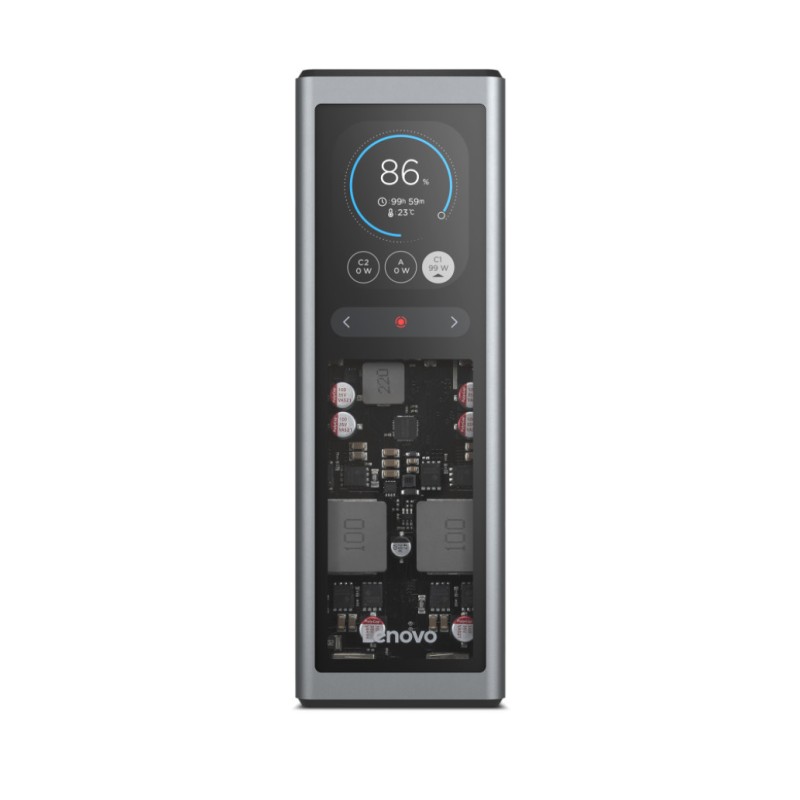 Prenosna baterija Lenovo Powerbank 140W 20000mAh 2xUSB-C 1xUSB-A črno/siva Lenovo Prenosna baterija Lenovo Powerbank 140W 20000mAh 2xUSB-C 1xUSB-A črno/siva