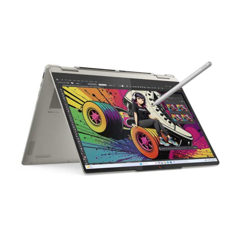 Prenosnik Lenovo 35,5 cm (14,0) Yoga 7 2-in-1 2880x1800 OLED na dotik 500nit 120Hz Ryzen AI 7 350/32GB/1TB/BL/AI Chip: 50 TOPs/ALU/AMD Radeon 860M/Win11Home (83JR00BFSC)