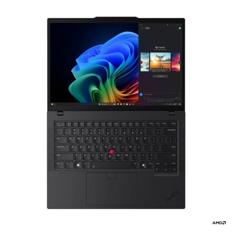 Prenosnik Lenovo 35,5 cm (14,0) ThinkPad T14 G6 1920x1200 IPS 500nit Ryzen AI 7 PRO 350/32GB/512GB/BL/AI Chip: 50 TOPs/PC-Carbon/AMD Radeon 860M/Win11Pro (21QJ0056SC)