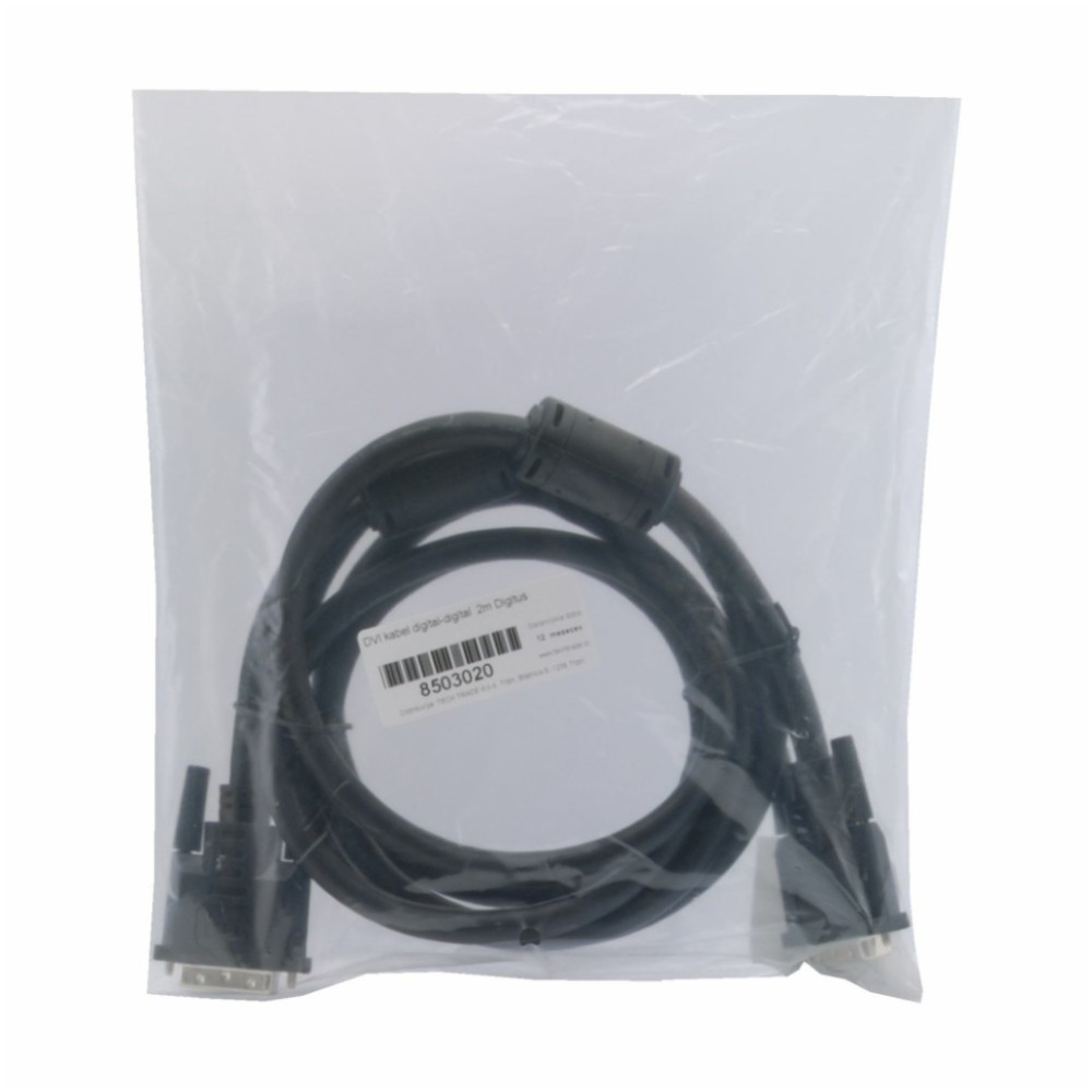 Kabel DVI-D(m)=>DVI-D(m) 2,00m črn Digitus (AK-320101-020-S) Digitus Kabel DVI-D(m)=>DVI-D(m) 2,00m črn Digitus (AK-320101-020-S)