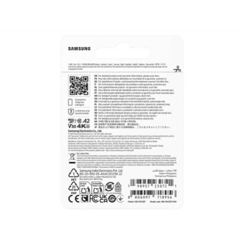 Spominska kartica SDXC 128GB Samsung T9 200MB/130MB U3 V30 UHS-I A2 (MB-MH128T/WW)