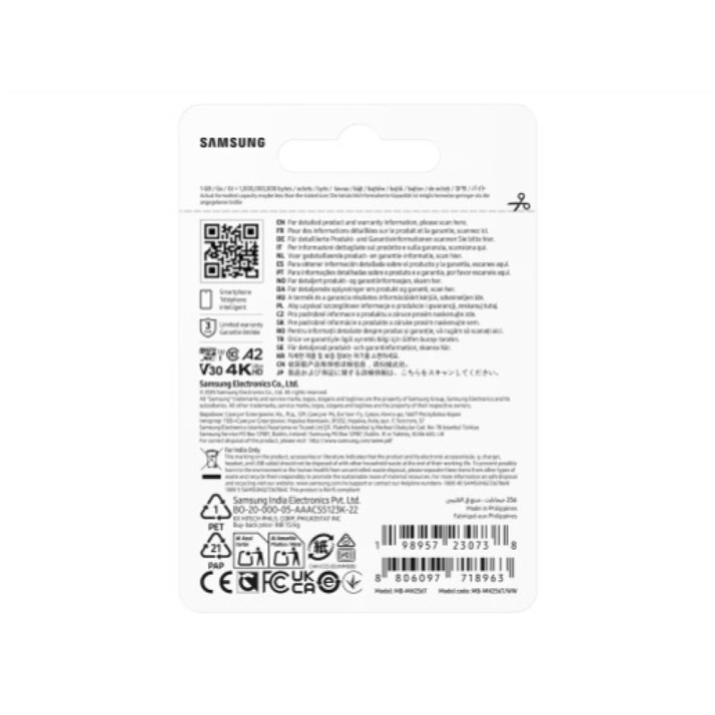 Spominska kartica SDXC 256GB Samsung T9 200MB/130MB U3 V30 UHS-I A2 (MB-MH256T/WW) SAMSUNG Spominska kartica SDXC 256GB Samsung T9 200MB/130MB U3 V30 UHS-I A2 (MB-MH256T/WW)
