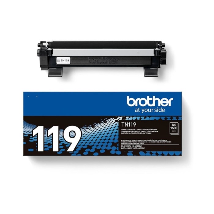 TONER Brother TN119, črn, 1.500 strani HL-L1230W/L1232W, DCP-L1630W/1632W TONER Brother TN119, črn, 1.500 strani HL-L1230W/L1232W, DCP-L1630W/1632W