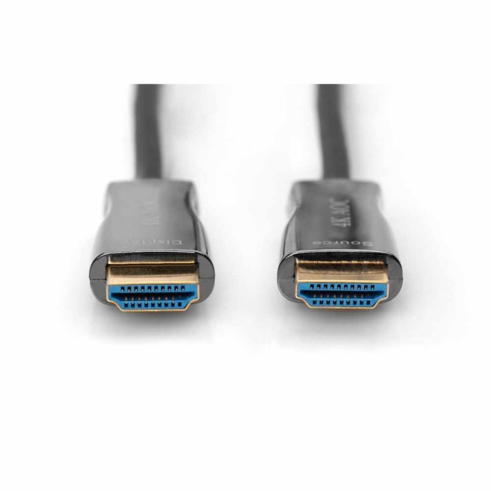 Kabel HDMI(m)=>HDMI(m) 2.0 30,00m 4K/60Hz AOC pozlačeni kontakti optični hibridni črn Digitus (AK-330125-300-S) Digitus Kabel HDMI(m)=>HDMI(m) 2.0 30,00m 4K/60Hz AOC pozlačeni kontakti optični hibridni črn Digitus (AK-330125-300-S)