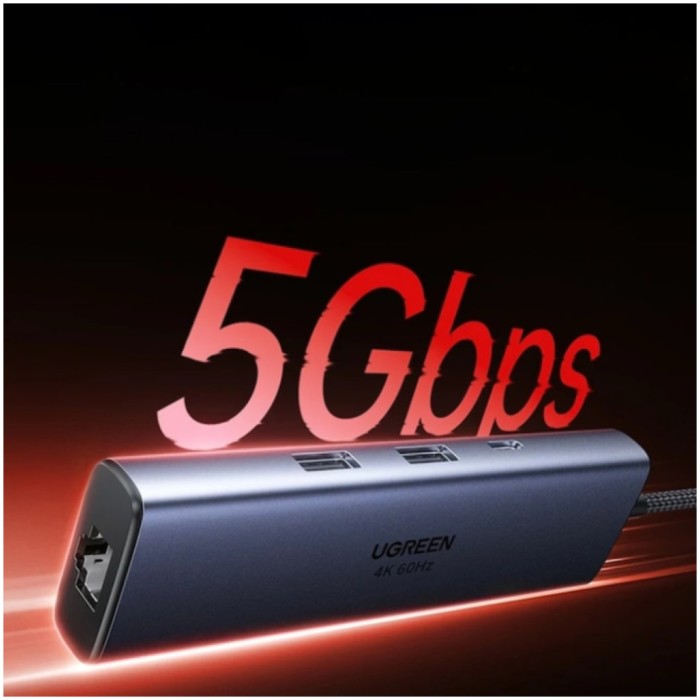 Priklopna postaja USB-C => Ugreen HDMI 2xUSB3.0 USB-C 100W 1xRJ45 čitalec kartic SD/microSD (75643) Priklopna postaja USB-C => Ugreen HDMI 2xUSB3.0 USB-C 100W 1xRJ45 čitalec kartic SD/microSD (75643)