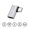 Adapter USB-C => USB-C 90° L/D USB 4 40Gbps 8K/60Hz LogiLink srebrn (AU0064) LOGILINK Adapter USB-C => USB-C 90° L/D USB 4 40Gbps 8K/60Hz LogiLink srebrn (AU0064)