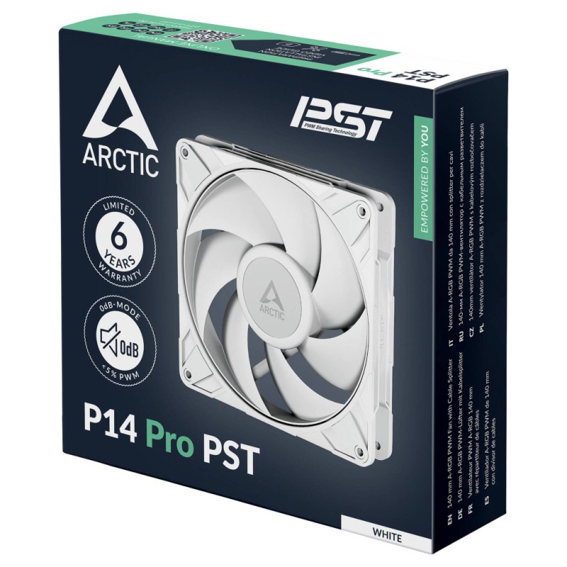 Ventilator Arctic P14 Pro PST 140mm bela ARCTIC Ventilator Arctic P14 Pro PST 140mm bela