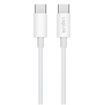 Kabel USB-C (m) => USB-C (m) 2.0 najlon ovoj 0,50m 60W 3A/20V 480Mbps PD3 bel LogiLink (CU0339) Kabel USB-C (m) => USB-C (m) 2.0 najlon ovoj 0,50m 60W 3A/20V 480Mbps PD3 bel LogiLink (CU0339)