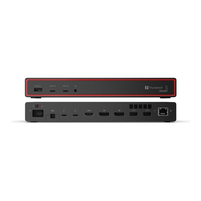 Priklopna postaja USB-C => Lenovo Thunderbolt 5 Smart 7500 1xHDMI 2xDisplayPort 2xUSB3.0 4xUSB-C 265W 1xLAN 2,5Gb 1x3,5mm (40BA0265EU) Priklopna postaja USB-C => Lenovo Thunderbolt 5 Smart 7500 1xHDMI 2xDisplayPort 2xUSB3.0 4xUSB-C 265W 1xLAN 2,5Gb 1x3,5mm (40BA0265EU)
