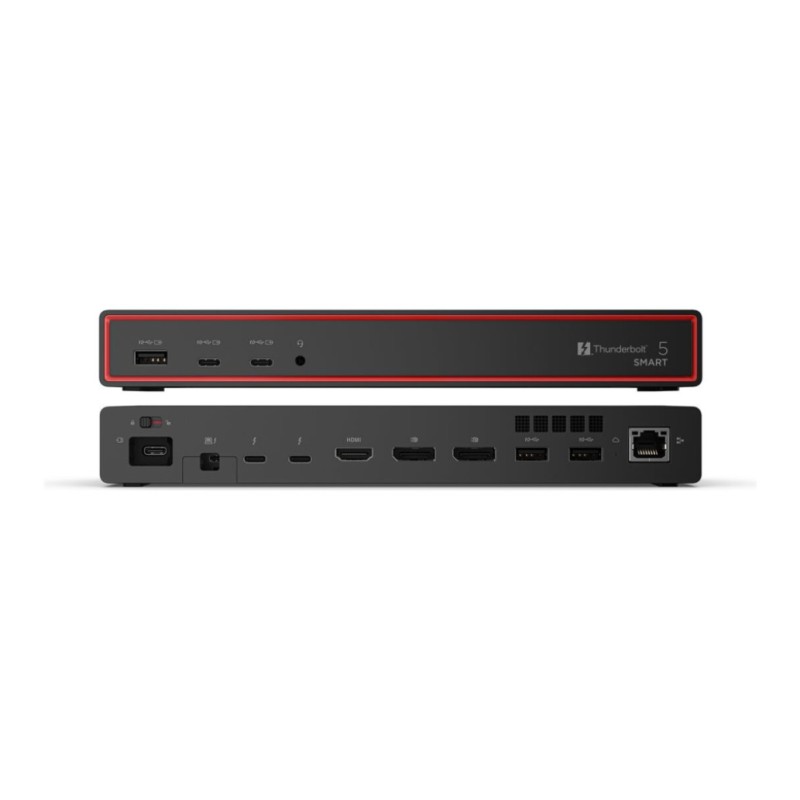 Priklopna postaja USB-C => Lenovo Thunderbolt 5 Smart 7500 1xHDMI 2xDisplayPort 2xUSB3.0 4xUSB-C 265W 1xLAN 2,5Gb 1x3,5mm (40BA0265EU) Lenovo Priklopna postaja USB-C => Lenovo Thunderbolt 5 Smart 7500 1xHDMI 2xDisplayPort 2xUSB3.0 4xUSB-C 265W 1xLAN 2,5Gb 1x3,5mm (40BA0265EU)