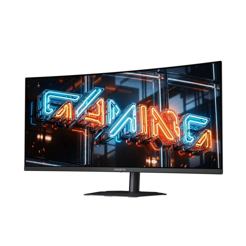 Monitor GigaByte 86,4 cm (34,0) MO34WQC36 3440x1440 Curved Gaming 360Hz OLED 0,03ms 2xHDMI DisplayPort USB-C 18W 2xUSB3.2 HAS Zvočniki DCI-P3-99% FreeSync Premium PRO G-Sync Comp. HDR500 GIGABYTE Monitor GigaByte 86,4 cm (34,0) MO34WQC36 3440x1440 Curved Gaming 360Hz OLED 0,03ms 2xHDMI DisplayPort USB-C 18W 2xUSB3.2 HAS Zvočniki DCI-P3-99% FreeSync Premium PRO G-Sync Comp. HDR500