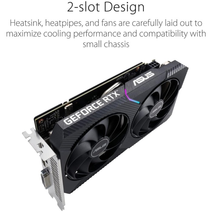 Grafična kartica nVidia RTX3050 Asus Dual V2 - 8GB GDDR6 (90YV0GH7-M0NA00)