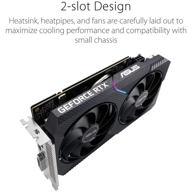 Grafična kartica nVidia RTX3050 Asus Dual V2 - 8GB GDDR6 (90YV0GH7-M0NA00)