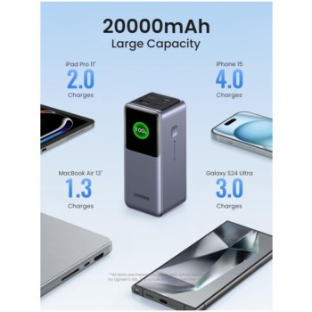Prenosna baterija Ugreen Powerbank 20000mAh 130W PD 1x USB-A 3x USB-C (35524B) Prenosna baterija Ugreen Powerbank 20000mAh 130W PD 1x USB-A 3x USB-C (35524B)
