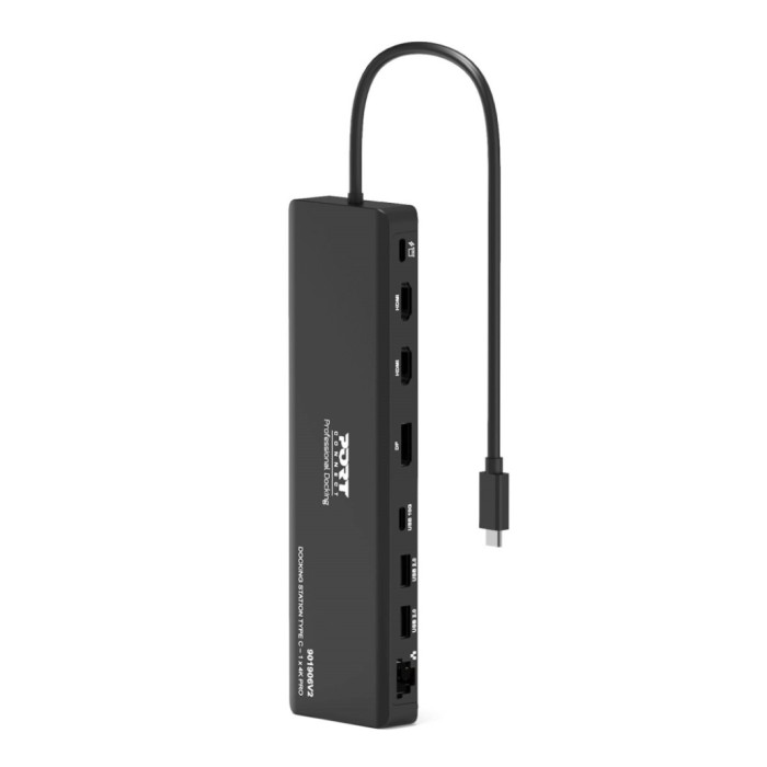 Priklopna postaja USB-C => Port 1xDisplayPort 2x HDMI 2xUSB 4xUSB-C 100W 1xRJ45 (901906V2) Priklopna postaja USB-C => Port 1xDisplayPort 2x HDMI 2xUSB 4xUSB-C 100W 1xRJ45 (901906V2)